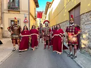 Delegaci&oacute;n da A.C. Civitas Limicorum durante os actos do 40&ordm; aniversario de Astures y Romanos en Astorga.