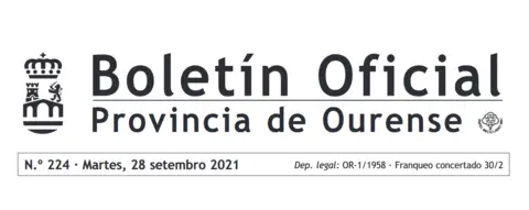 Portada do BOP do d&iacute;a 28 de setembro.