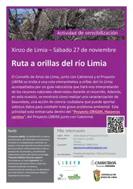 Cartel da actividade de sensibilizaci&oacute;n ambiental en Xinzo de Limia.