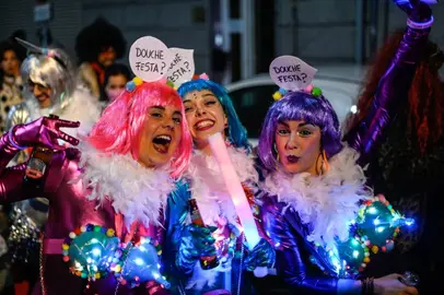 Festa foi a que non faltou na noite das f&eacute;minas en Xinzo. | FOTO: Noelia Caseiro.