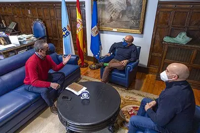 Reuni&oacute;n Manuel Baltar (Presidente da Deputaci&oacute;n Ourense) con Gumersindo Lamas Alvar (Alcalde do concello de Sarreaus).