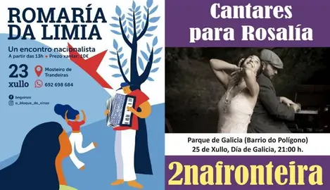 Cartel actos 23 e 25 xullo. D&iacute;a da Patria en Xinzo