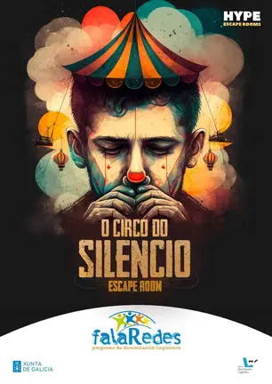 Cartel do Circo do Silencio que terá lugar o 20 de xullo en Xinzo.