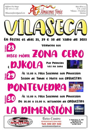 Cartel das festas de Vilaseca. FOTO: Gráficas Cars.