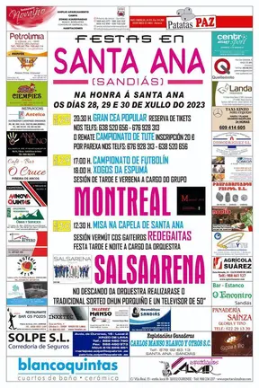 Cartel das festas de Santa Ana. FOTO: Gráficas Cars.