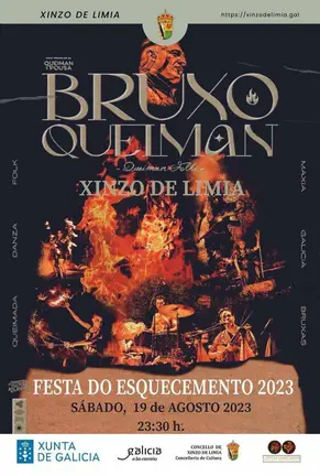 Cartel do Bruxo Queimán na Festa do Esquecemento.