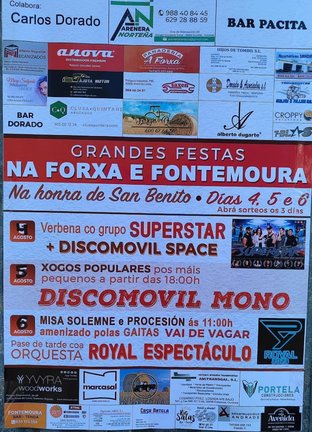 Cartel das festas da Forxa e Fontemoura.