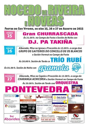 Cartel das festas de Nocedo de Riveira e noveas. FOTO: Gráficas Cars