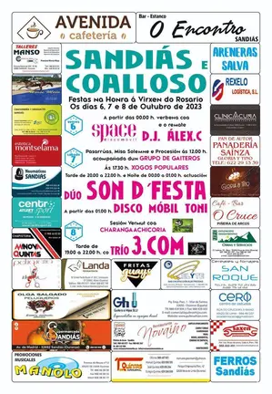 Cartel das festas de Sandiás e Coalloso. FOTO: Gráficas Cars