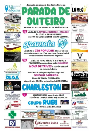 Cartaz das festas de Parada de Outeiro