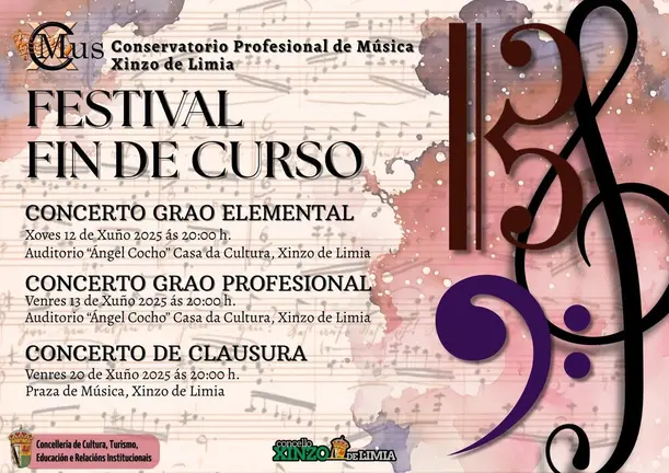 Festival de Fin de Curso no CMUS Xinzo de Limia.