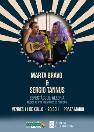 Marta Bravo e Sergio Tannus presentan "Alegr&iacute;a" en Xinzo de Limia.