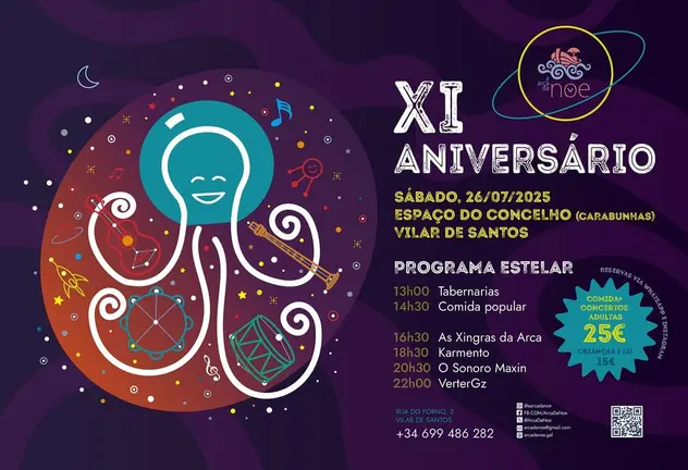 A Arca da Noe celebra o seu XI Aniversario.