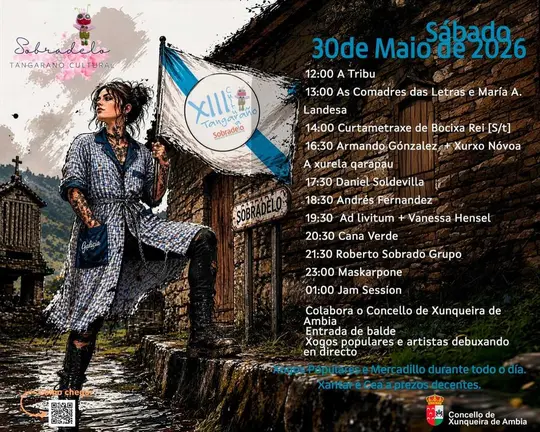 Cartel da XIII edici&oacute;n do Tangara&ntilde;o Cultural de Sobradelo, en Xunqueira de Amb&iacute;a.