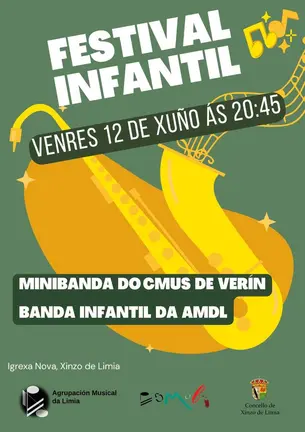 La Banda Infantil da AMDL y la Minibanda do CMUS de Ver&iacute;n actuar&aacute;n juntas en el Festival Infantil de la Igrexa Nova de Xinzo de Limia.