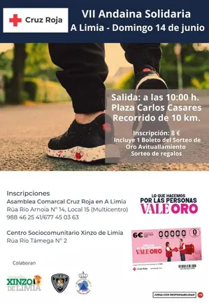 Cartel de la VII Andaina Solidaria organizada por la Cruz Roja.
