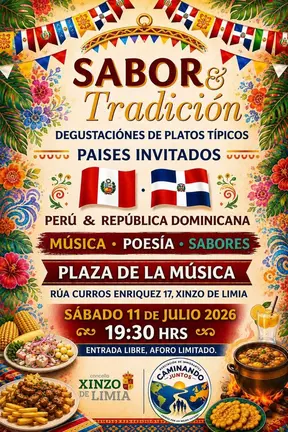 Cartel do evento "Sabor & Tradici&oacute;n" en Xinzo de Limia.