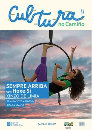 Cartel do espect&aacute;culo "Sempre Arriba con Hoxe Si!" en Xinzo de Limia.