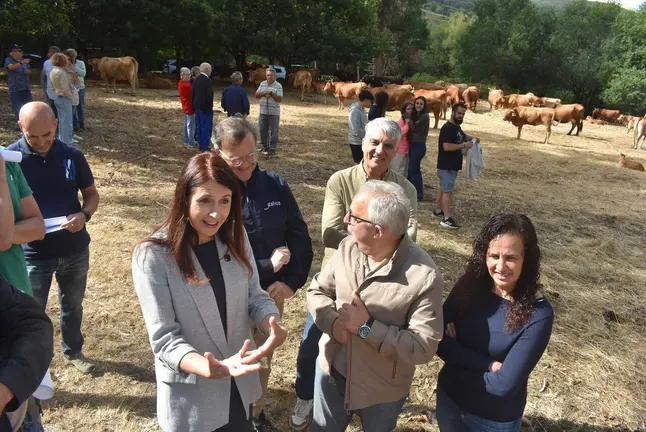La conselleira Mar&iacute;a Jos&eacute; G&oacute;mez durante la presentaci&oacute;n de la tecnolog&iacute;a en Mu&iacute;&ntilde;os.