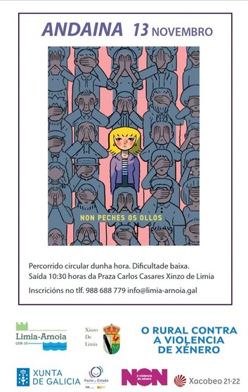 Cartel da Andaina do 13 de novembro en Xinzo de Limia.