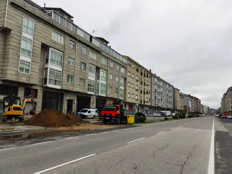 Xinzo-avaría-obras-avenida de Ourense