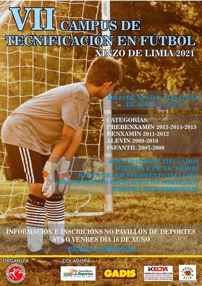 Cartel VII edición Campus de Tecnificación en Fútbol de Xinzo