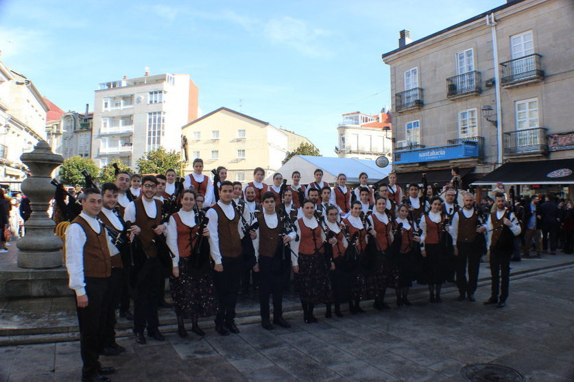 Banda de Gaitas de Xinzo de Limia, nunha imaxe de arquivo.