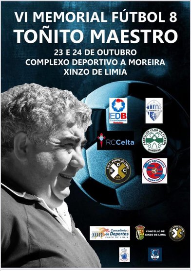 Cartel do VI Memorial de Fútbol 8 Toñito Maestro.