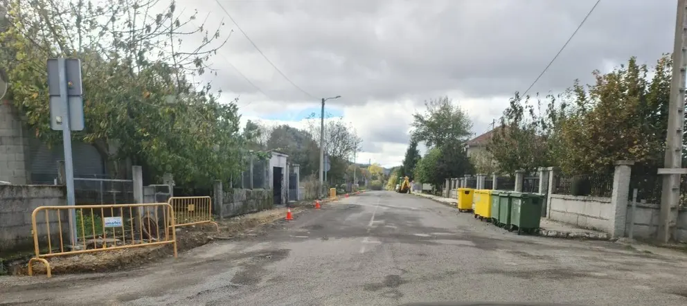 Obras na travesía de San Paio en Baltar. | FOTO: Alcalde de Baltar.