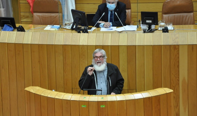 Xosé Luís Rivas, no Parlamento galego. FOTO BNG