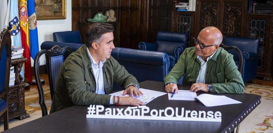 Xosé Manuel Baltar e Jorge Pumar durante unha reunión da Deputación Provincial. FOTO Deputación Provincial (FILEminimizer)