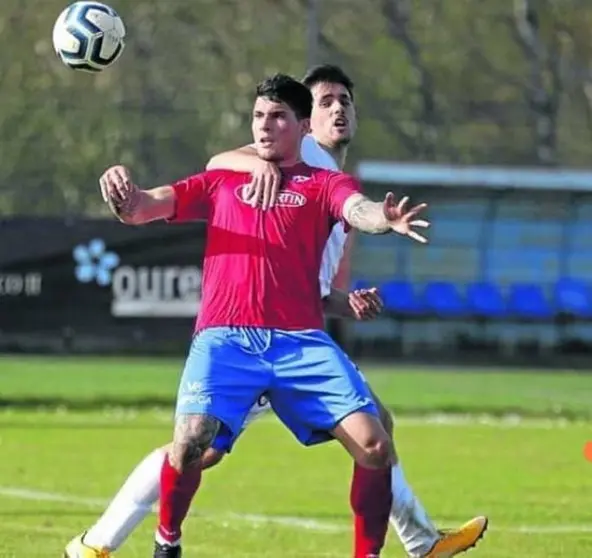 Juan Guede, durante un partido co Verín