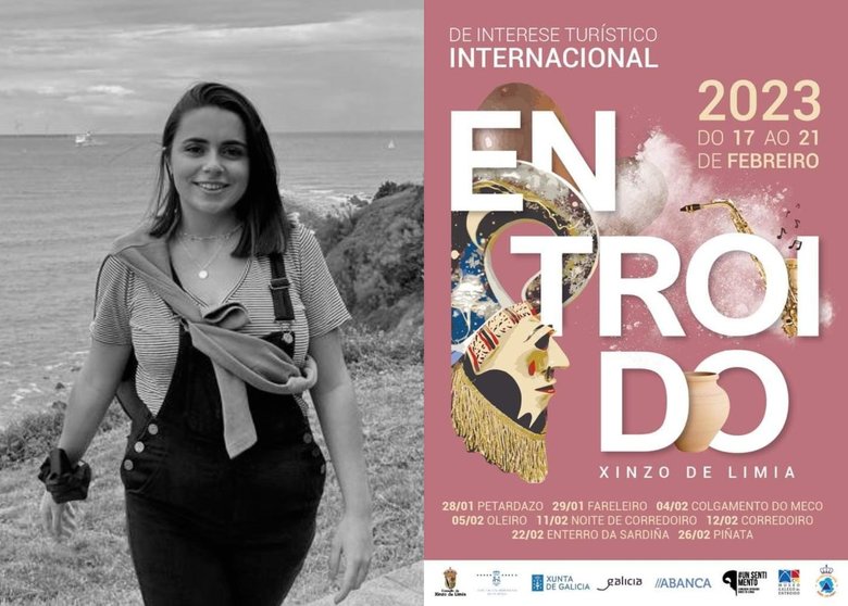 Marta Rodríguez diseñó el cartel del Entroido de Xinzo de este año.