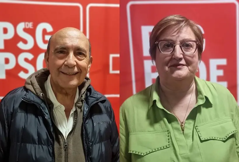 Os socialistas Jes&uacute;s Pereira e Isabel Gil.