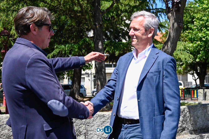 Antonio Fernández, candidato do PP en Xinzo; recibiu a Alfonso Rueda, presidente do PPdeG e da Xunta, na súa visita a á localidade limiá.