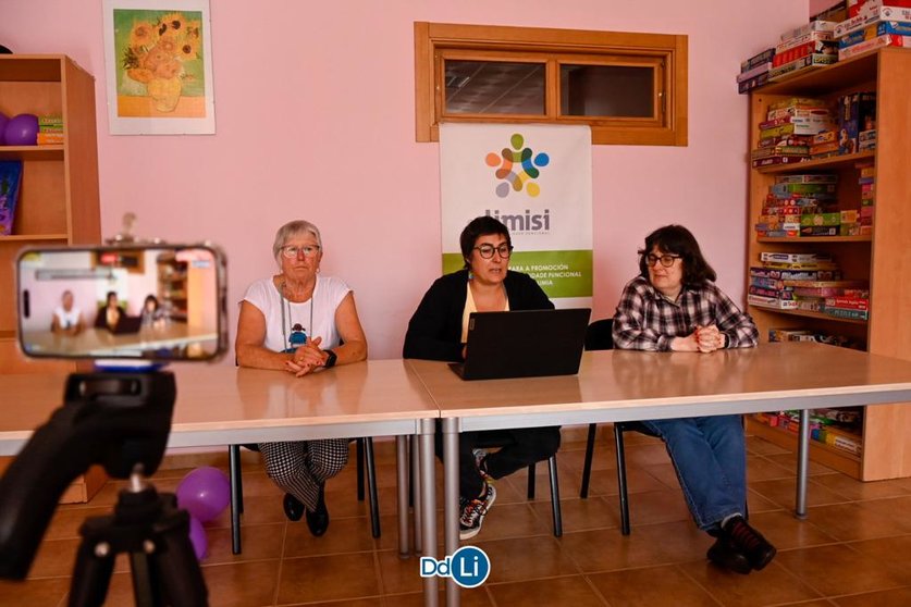 Eulogia Ferreiro, Patricia Lamas y Araceli Lamas presentaron este nuevo proyecto de inserción laboral para personas con discapacidad. | FOTO: Noelia Caseiro.
