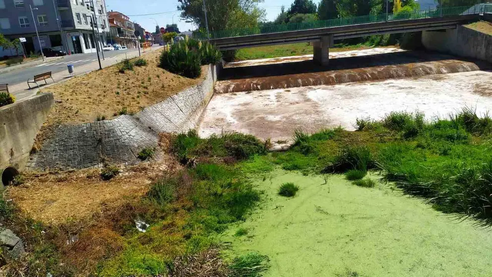 Imaxe tomada no río Limia ao seu paso por Xinzo este mércores.