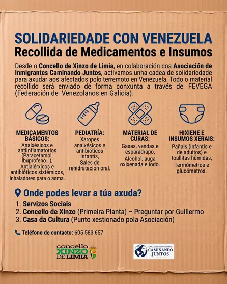 Medicamentos, material de curas e insumos de higiene, entre las necesidades prioritarias de la campa&ntilde;a.