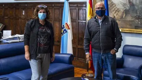 Susana V&aacute;zquez Dorado, con el presidente de la Deputaci&oacute;n de Ourense, Manuel Baltar.