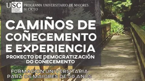 Cartel Cami&ntilde;os de co&ntilde;ecemento | Foto: USC