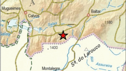 Punto en el que se localiz&oacute; el terremoto de esta madrugada.