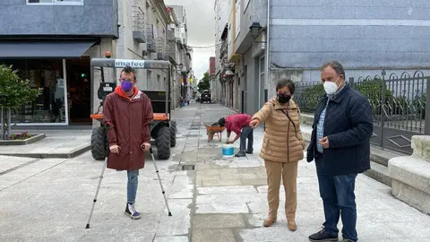 Reparación de 400 lousas no casco vello de Xinzo