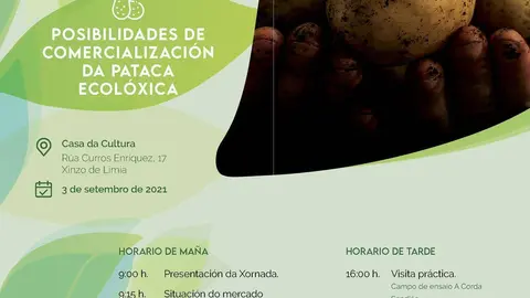 Cartel do curso sobre as posibilidades de comercializaci&oacute;n da pataca ecol&oacute;xica