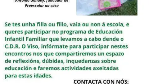 Cartel do Programa de Educaci&oacute;n Infantil Familiar na Limia.