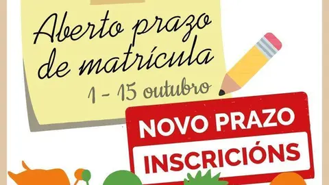Cartel informativo da Escola Infatil de Vilar de Santos.