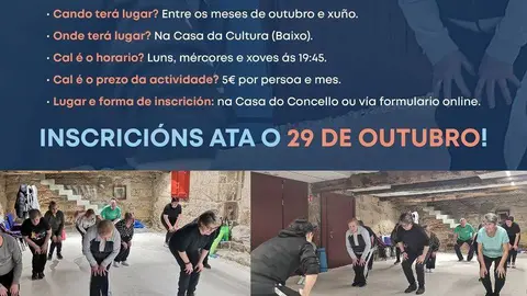Cartel do programa de Ximnasia de Mantemento en Sandi&aacute;s.