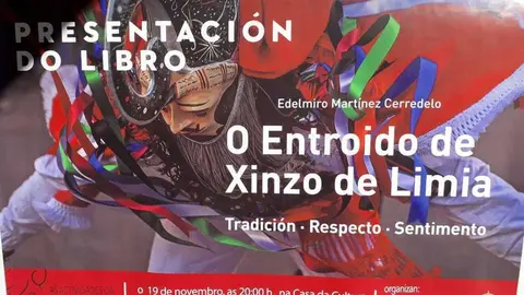 Fotograf&iacute;a do cartel da presentaci&oacute;n do libro "O Entroido de Xinzo de Limia".