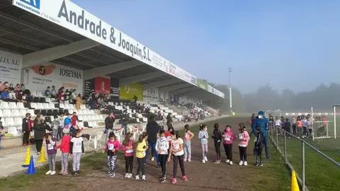 A competici&oacute;n deportiva de campo a trav&eacute;s realizada onte en Xinzo. | FOTO: Conceller&iacute;a de Deportes de Xinzo de Limia.
