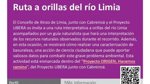 Cartel da actividade de sensibilizaci&oacute;n ambiental en Xinzo de Limia.