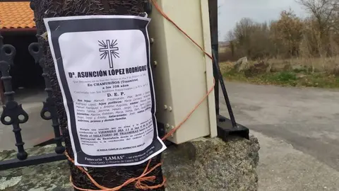 Esquela de Asunci&oacute;n L&oacute;pez, esta ma&ntilde;&aacute; en Chamusi&ntilde;o
